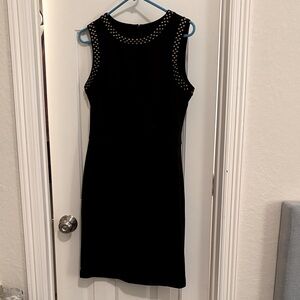 Beige by eci Black Studded Mini Dress